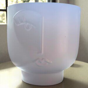 Modern Minimalist Face Planter White Ceramic Pot